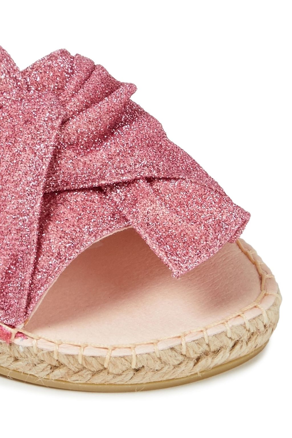 MANEBÍ Hamptons knotted Lurex slides