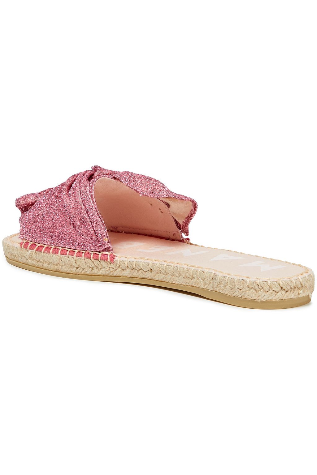 MANEBÍ Hamptons knotted Lurex slides