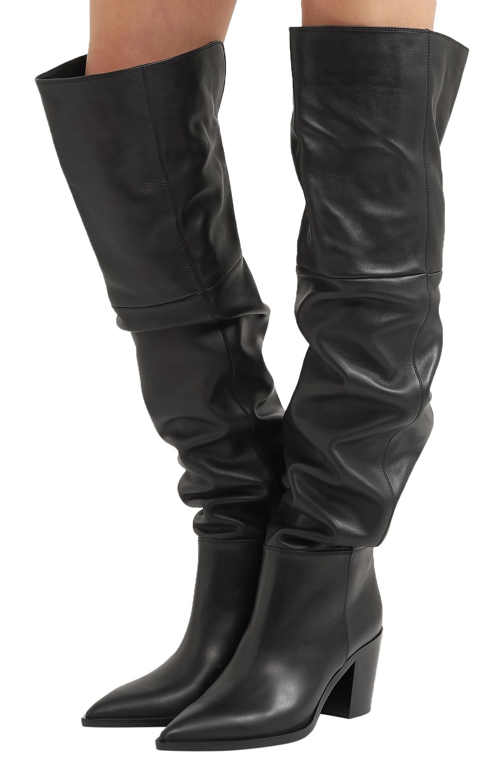 GIANVITO ROSSI 80 leather over-the-knee boots