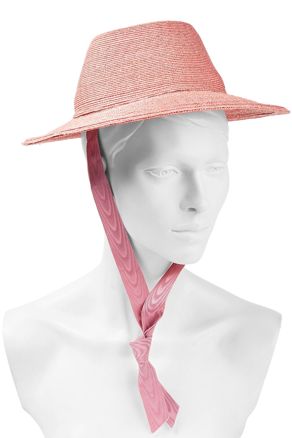 GIGI BURRIS MILLINERY Aloha Strohhut aus Raffiabast mit Ripsbandbesatz