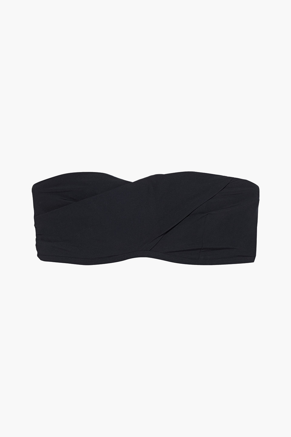 Woman Conspire Twist-front Bandeau Bikini Top Black