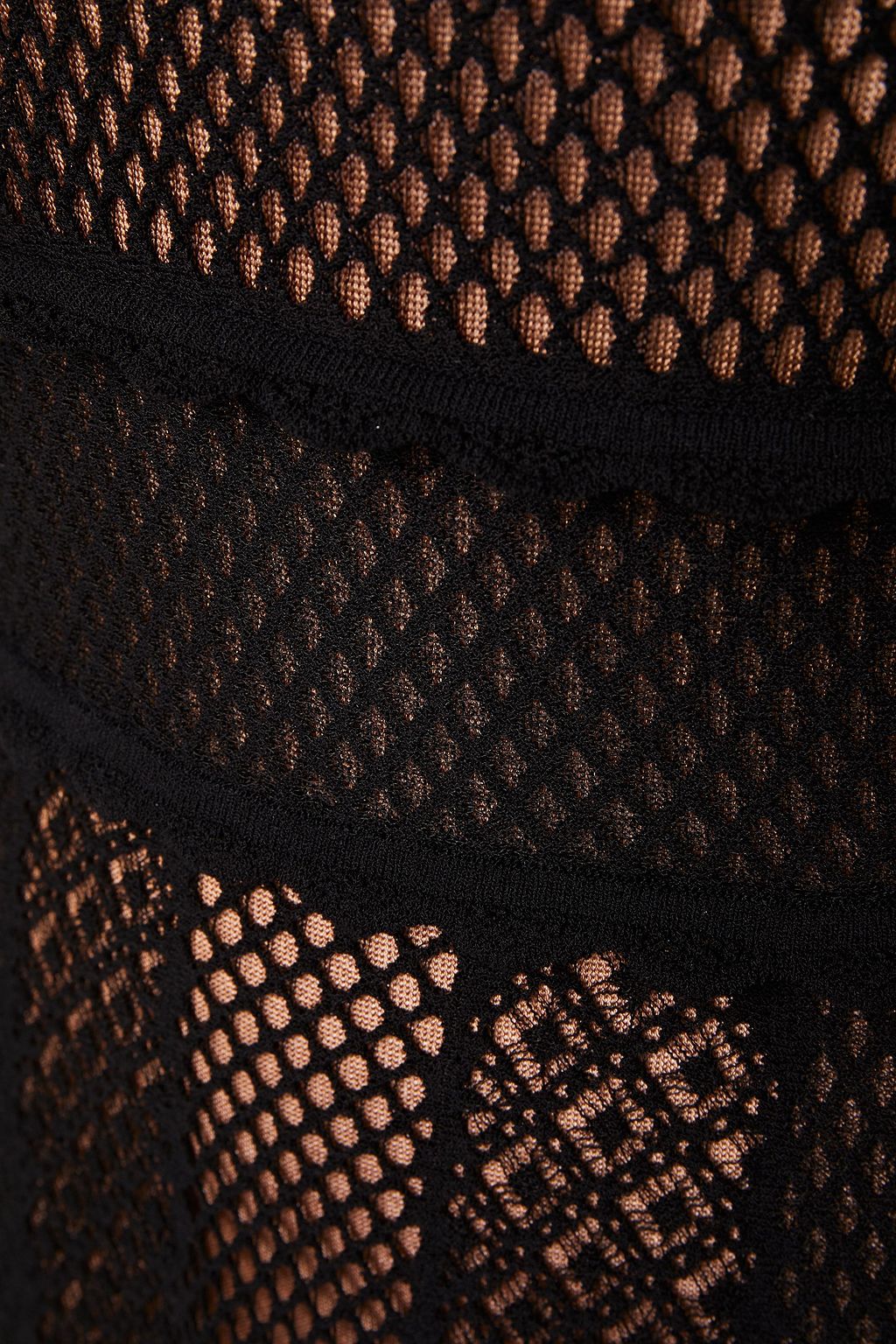 MCQUEEN Open-back paneled crocheted cotton-blend midi dress