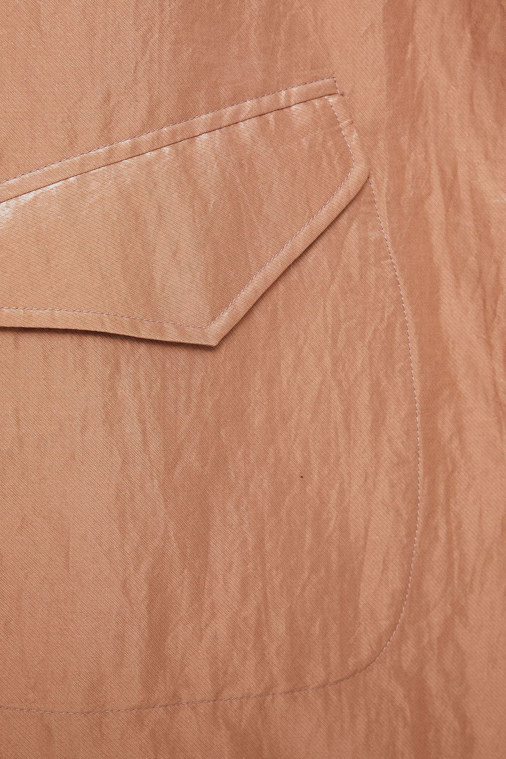 BRUNELLO CUCINELLI Mantel aus Twill aus einer Baumwollmischung in Knitteroptik mit Metallic-Effekt