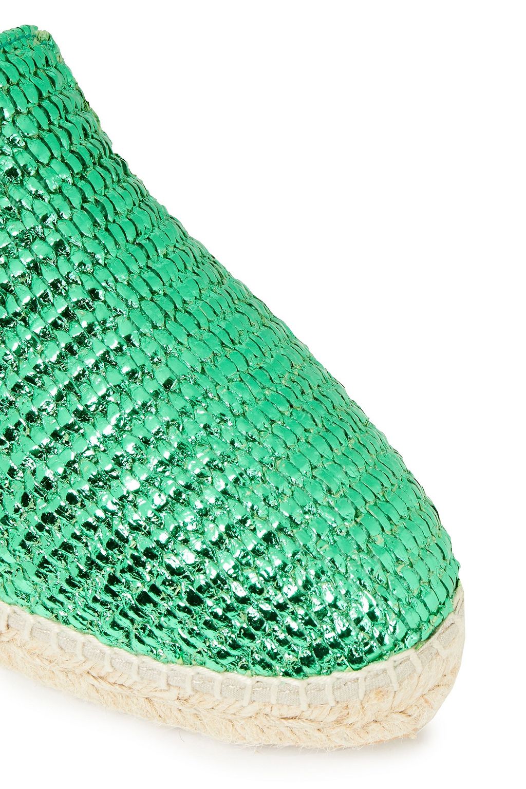 MANEBÍ Yucatan metallic raffia espadrille mules