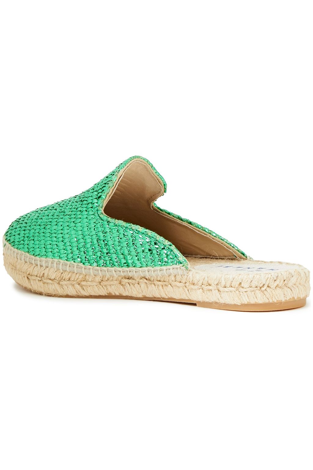 MANEBÍ Yucatan metallic raffia espadrille mules