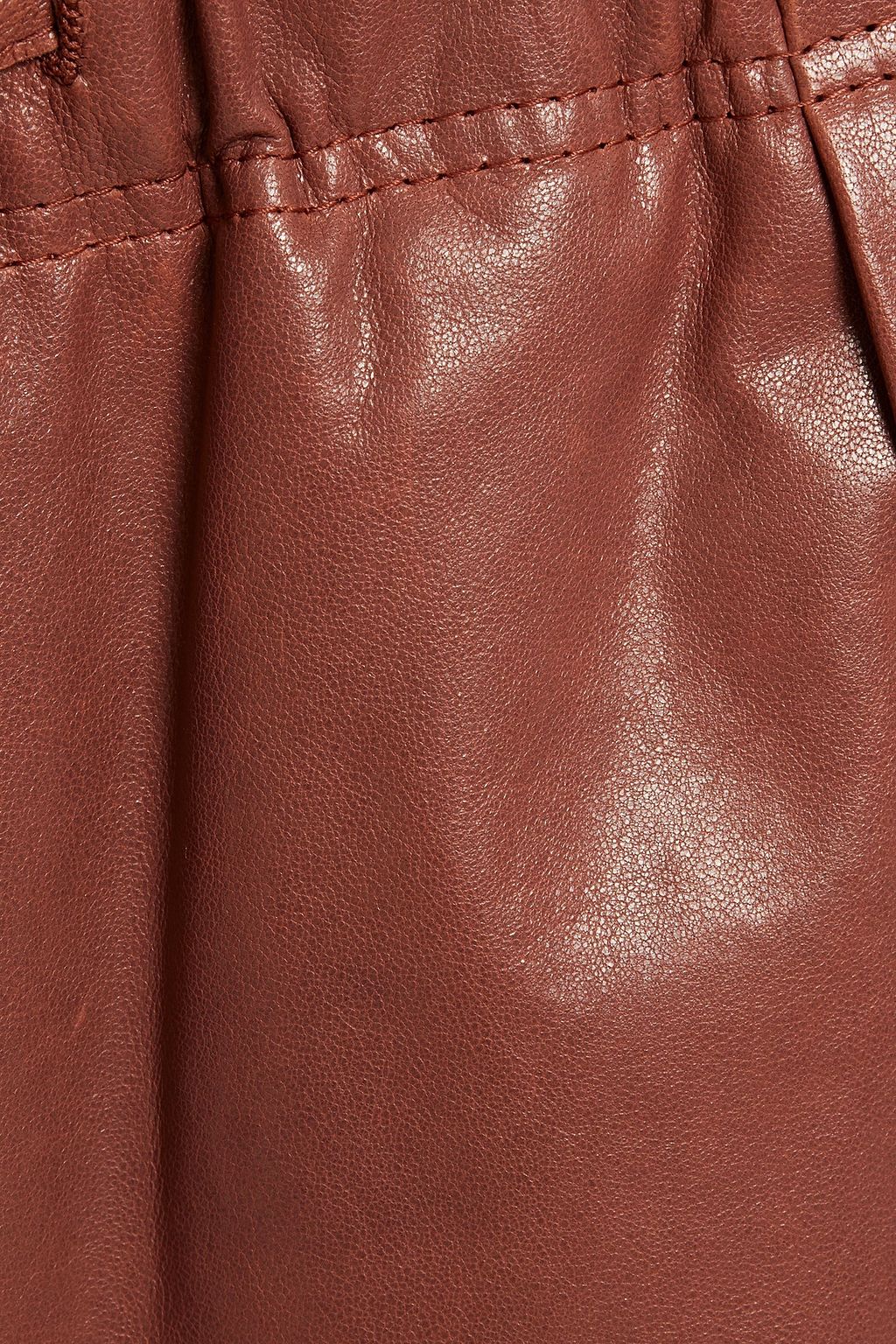 BRUNELLO CUCINELLI Pleated leather shorts