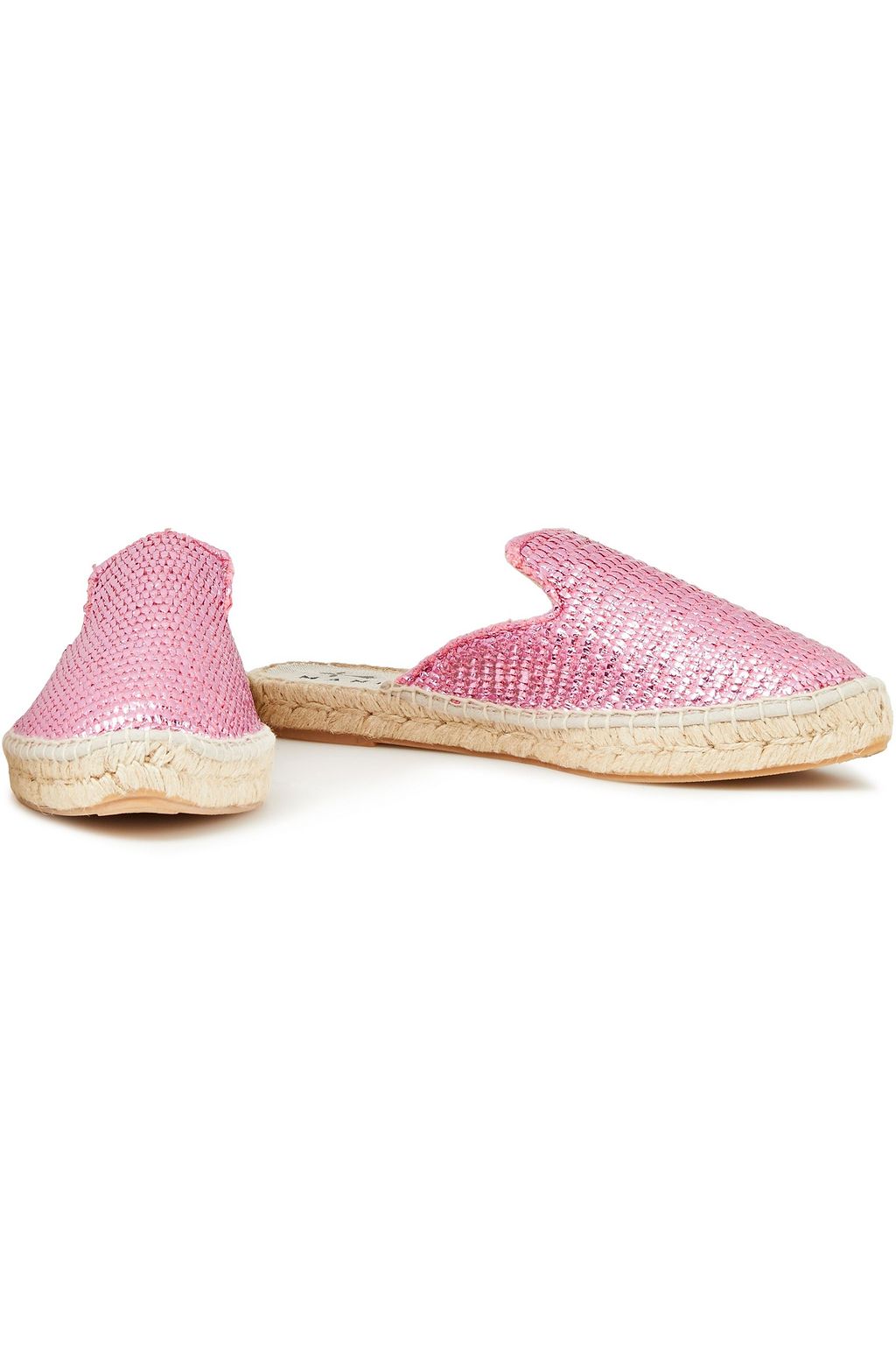MANEBÍ Yucatan metallic raffia espadrille slippers