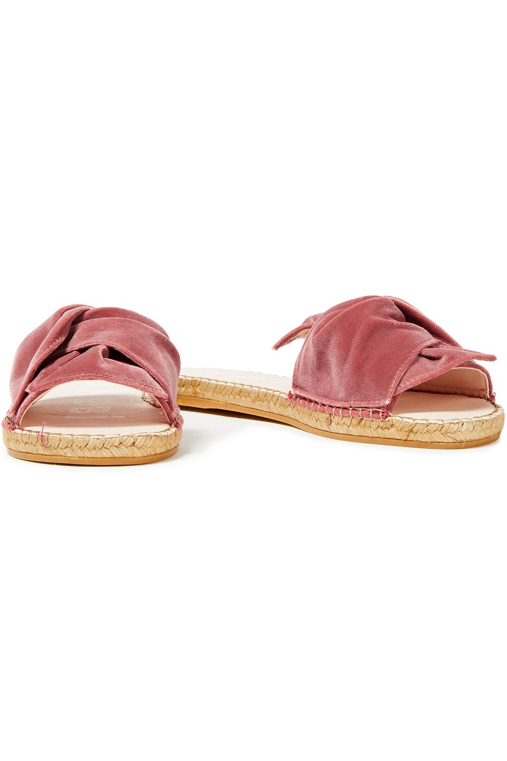 MANEBÍ Hamptons bow-embellished velvet espadrille slides
