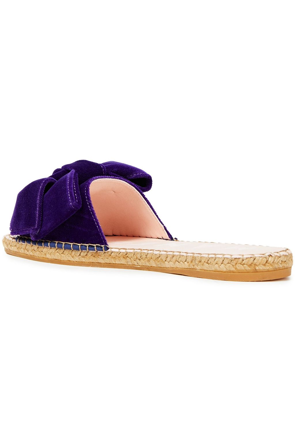 MANEBÍ Monaco bow-embellished velvet espadrille slides