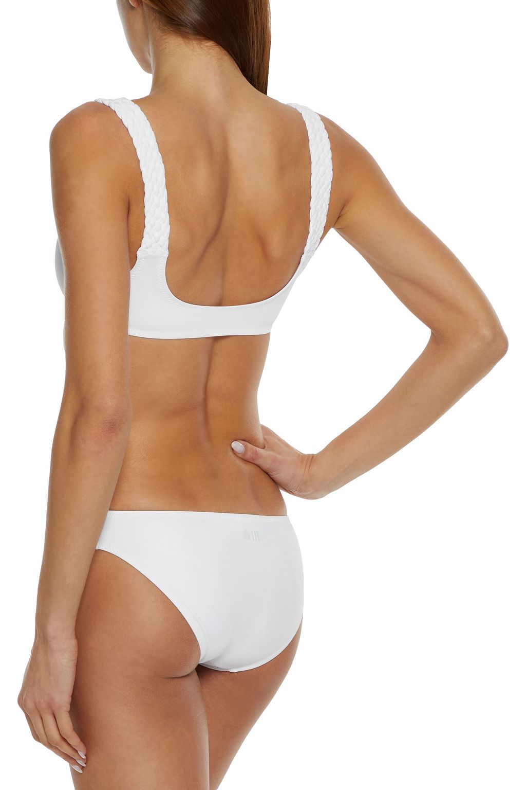 SOLID & STRIPED The Elle braid-trimmed low-rise bikini briefs