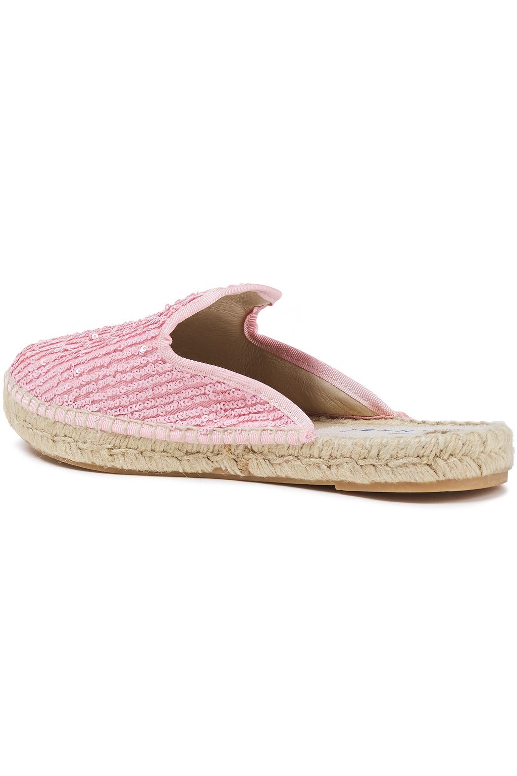 MANEBÍ Los Angeles sequined mesh espadrille mules