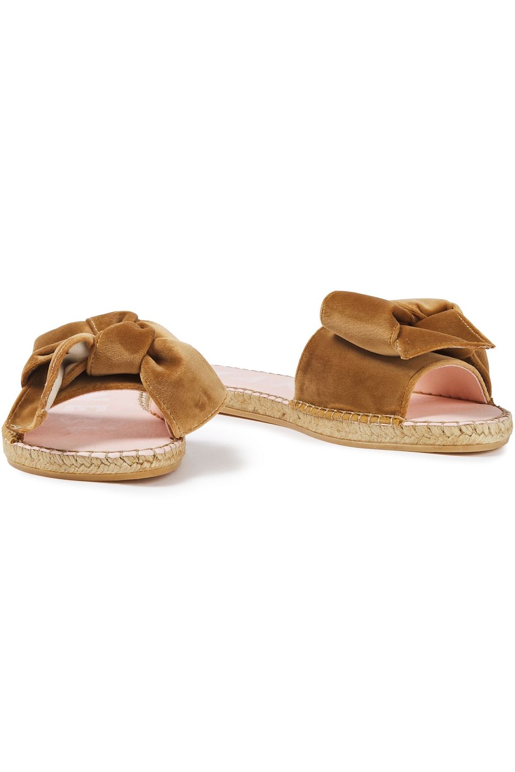 MANEBÍ Hamptons bow-embellished velvet espadrille slides