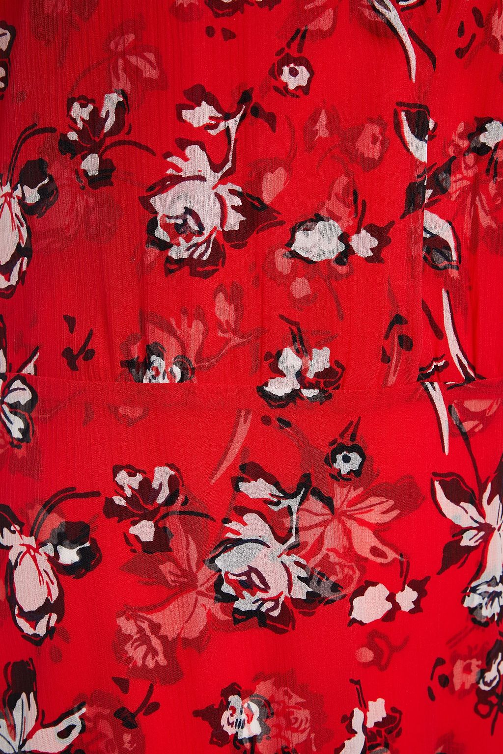 VERONICA BEARD Corsica ruffle-trimmed floral-print silk-crepon midi dress
