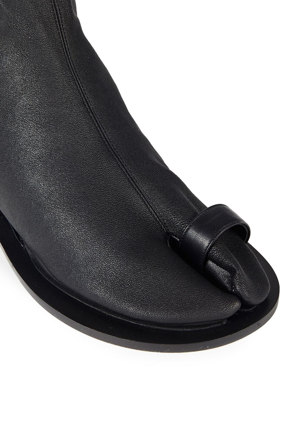 JIL SANDER Split-toe stretch-leather knee boots