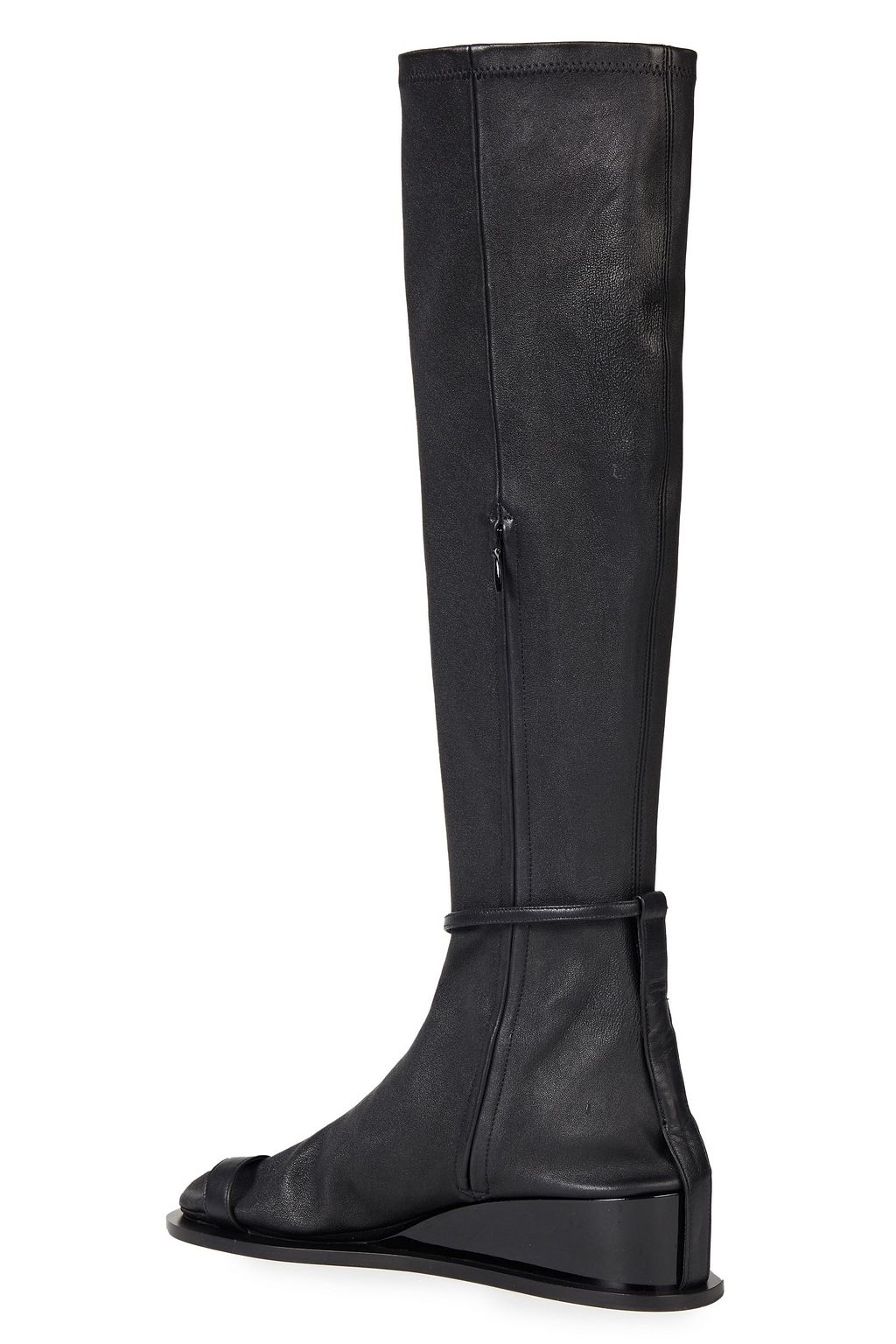 JIL SANDER Split-toe stretch-leather knee boots
