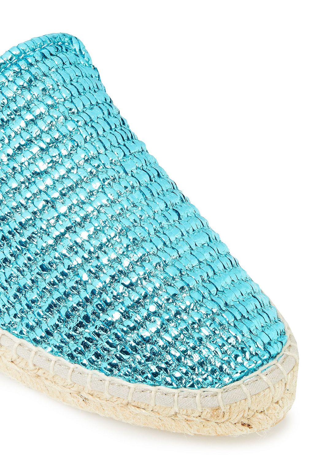 MANEBÍ Yucatan metallic raffia espadrille mules