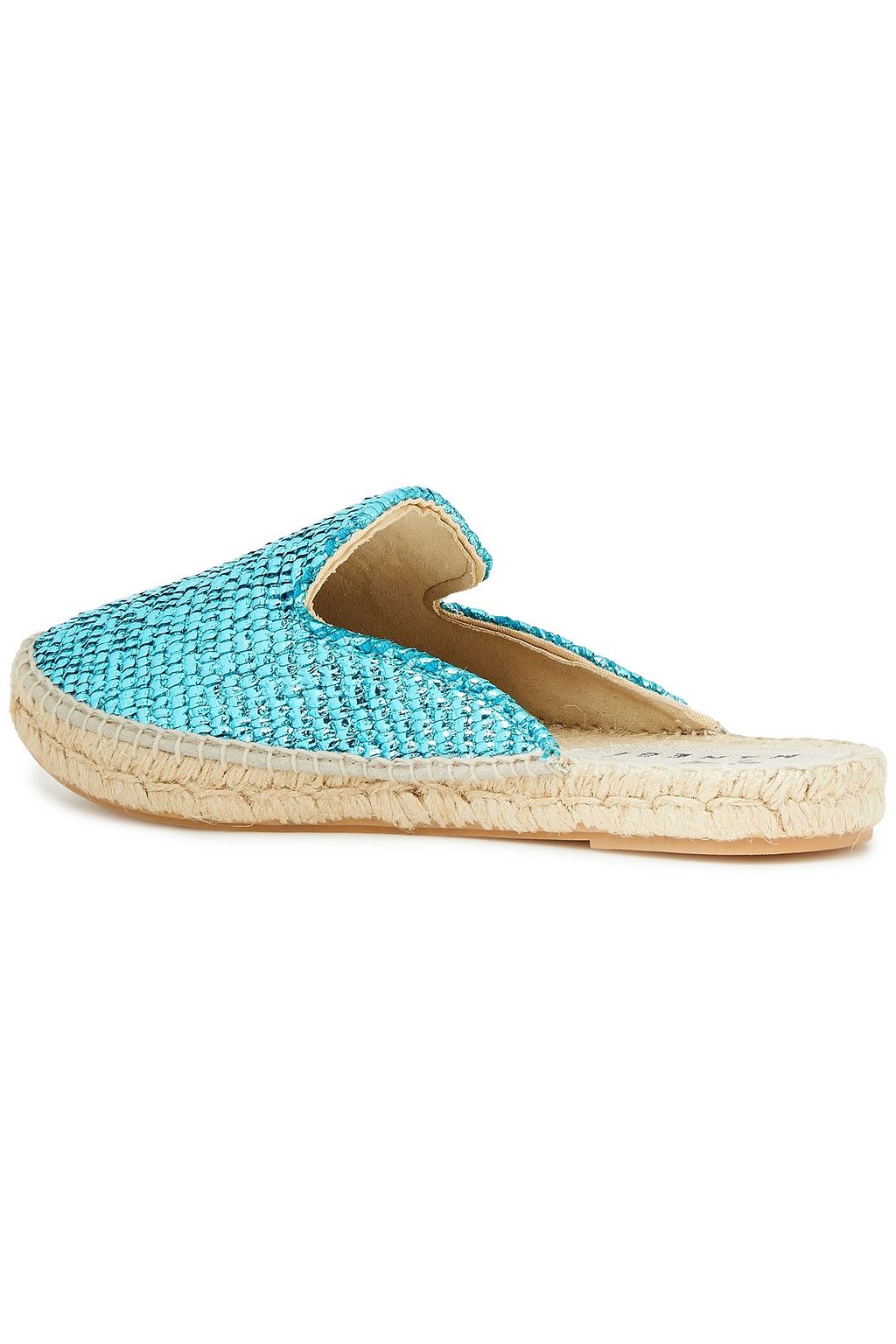 MANEBÍ Yucatan metallic raffia espadrille mules