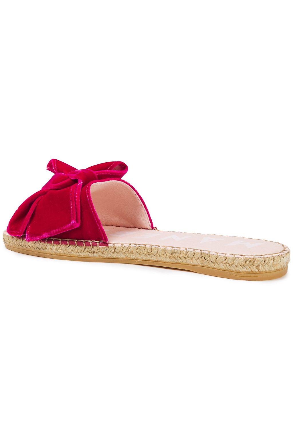 MANEBÍ Hamptons bow-embellished velvet espadrille slides