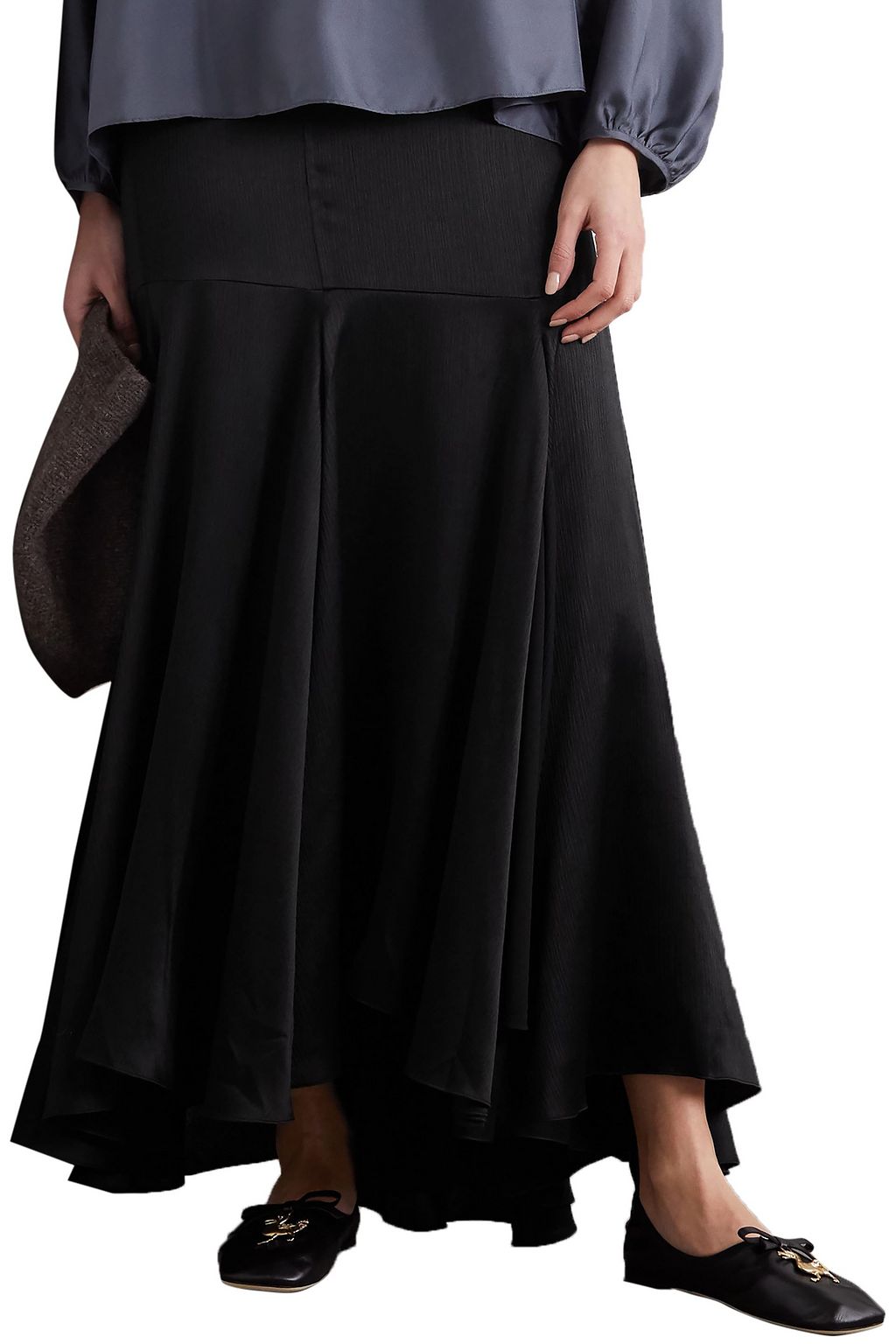TOVE Aster silk-georgette maxi skirt