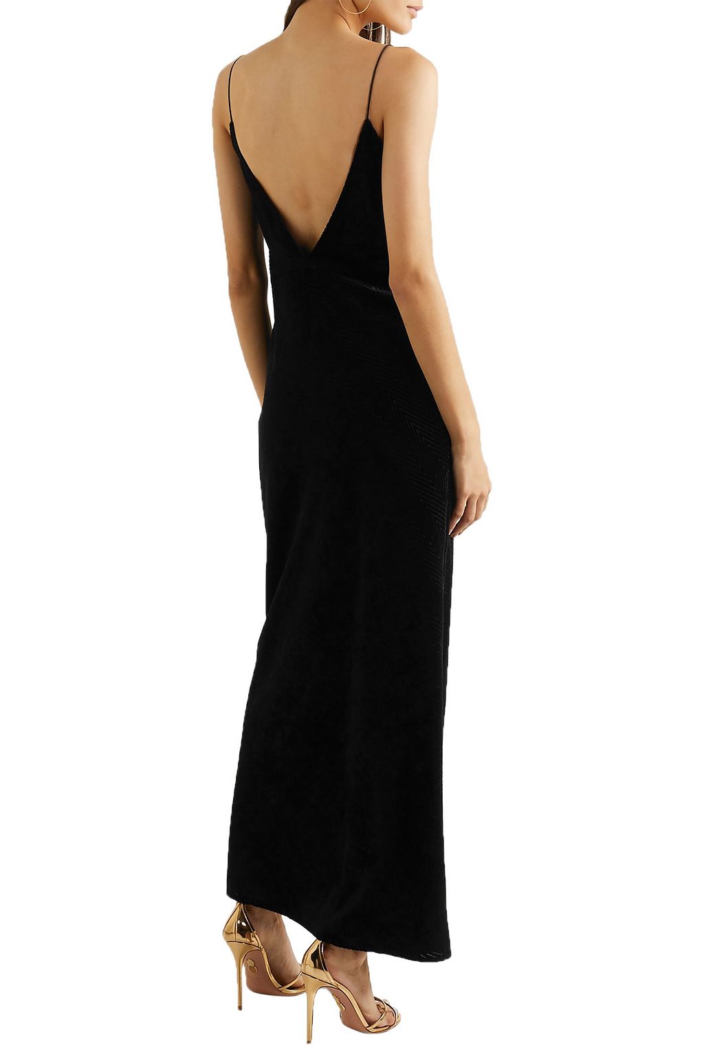 NILI LOTAN Devoré-velvet gown