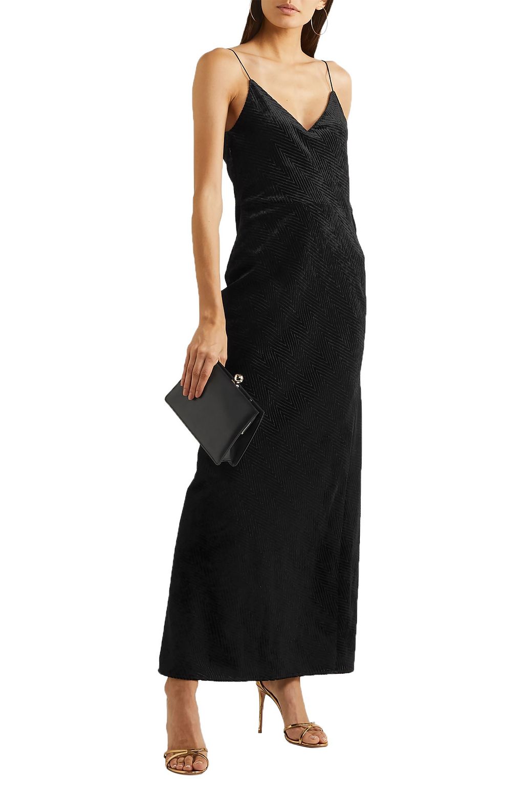 NILI LOTAN Devoré-velvet gown
