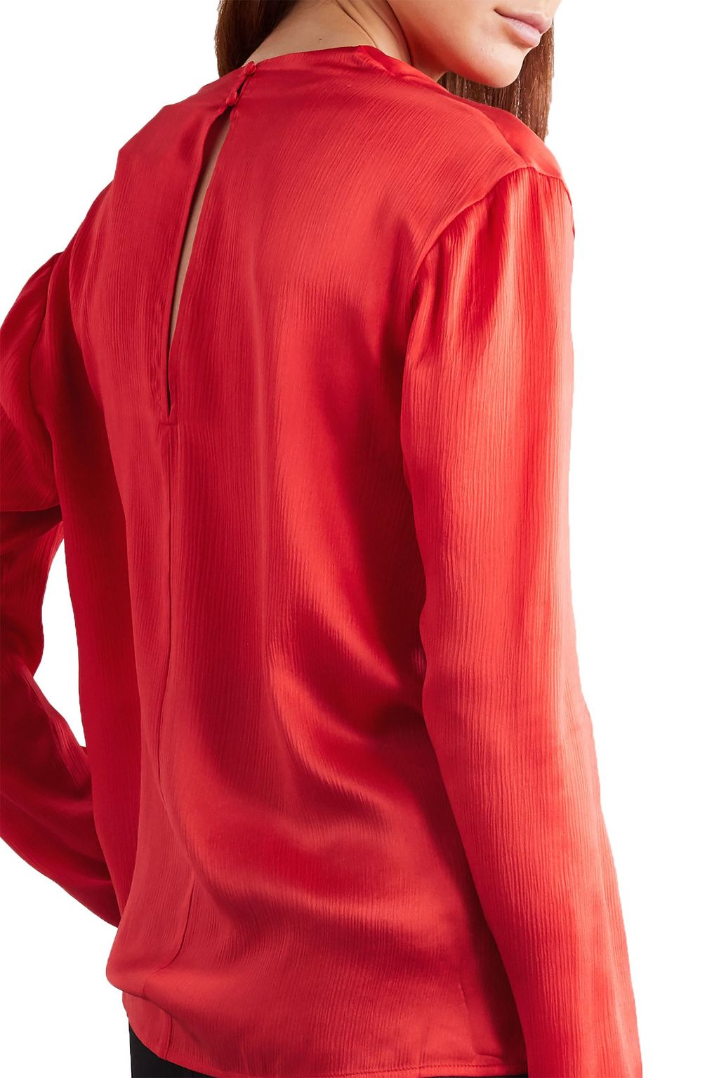 TOVE Leone plissé silk-satin blouse