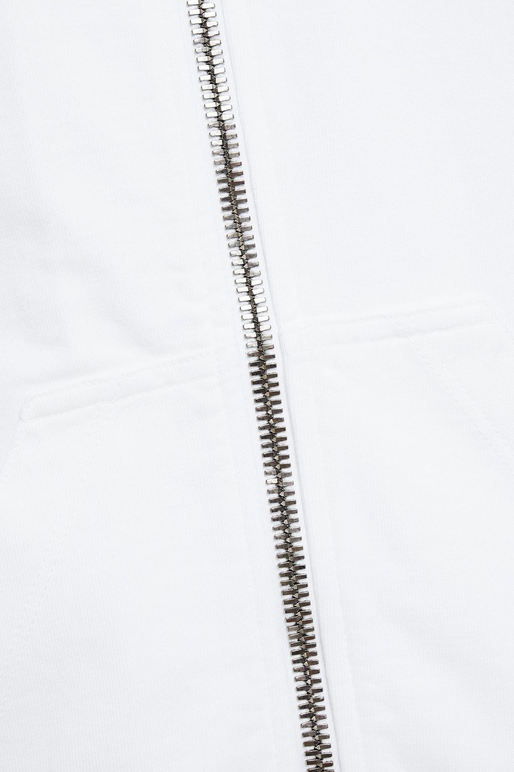DRKSHDW BY RICK OWENS Ribbed knit-paneled French cotton-terry hoodie