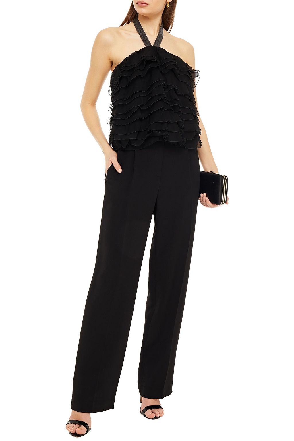 BRUNELLO CUCINELLI Crepe wide-leg pants