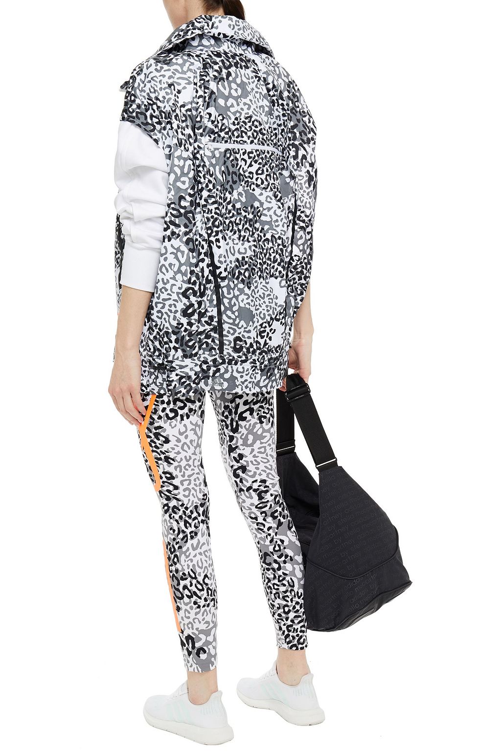 ADIDAS BY STELLA MCCARTNEY Oversized leopard-print shell track jacket