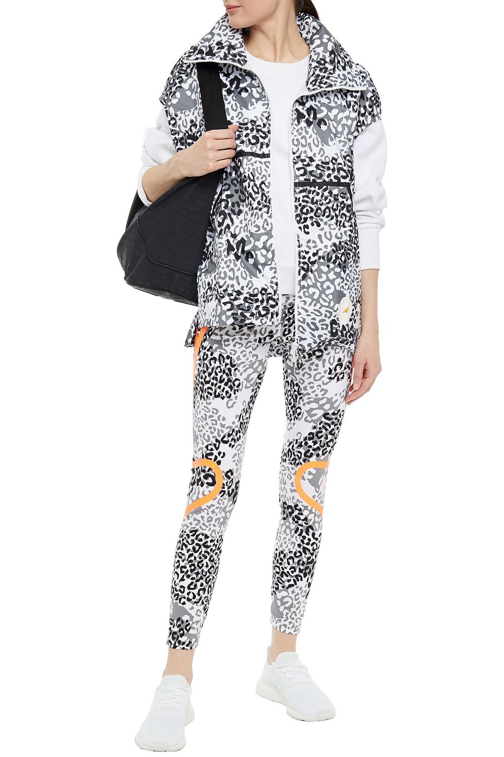 ADIDAS BY STELLA MCCARTNEY Oversized leopard-print shell track jacket