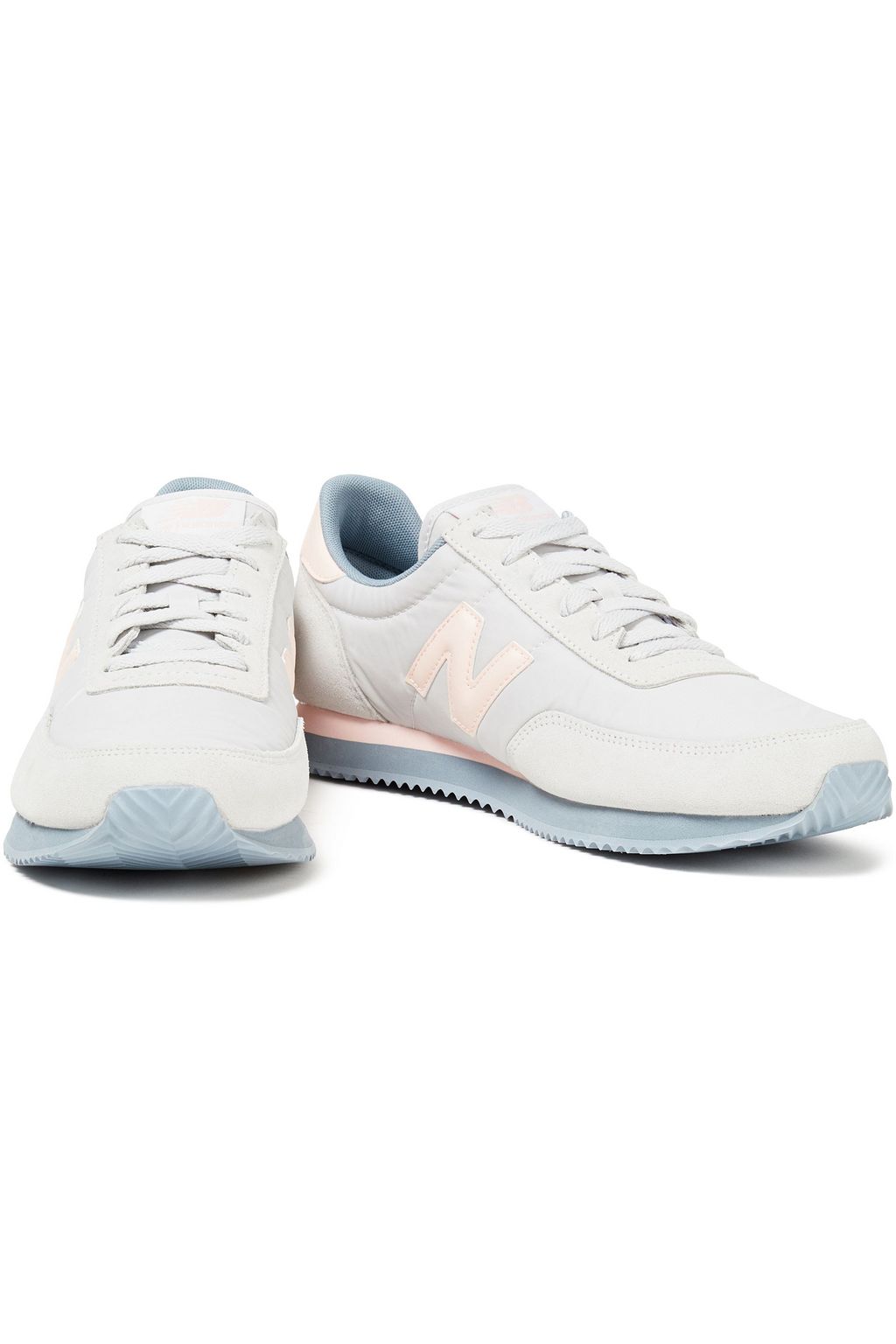 NEW BALANCE Leather and suede-trimmed shell sneakers