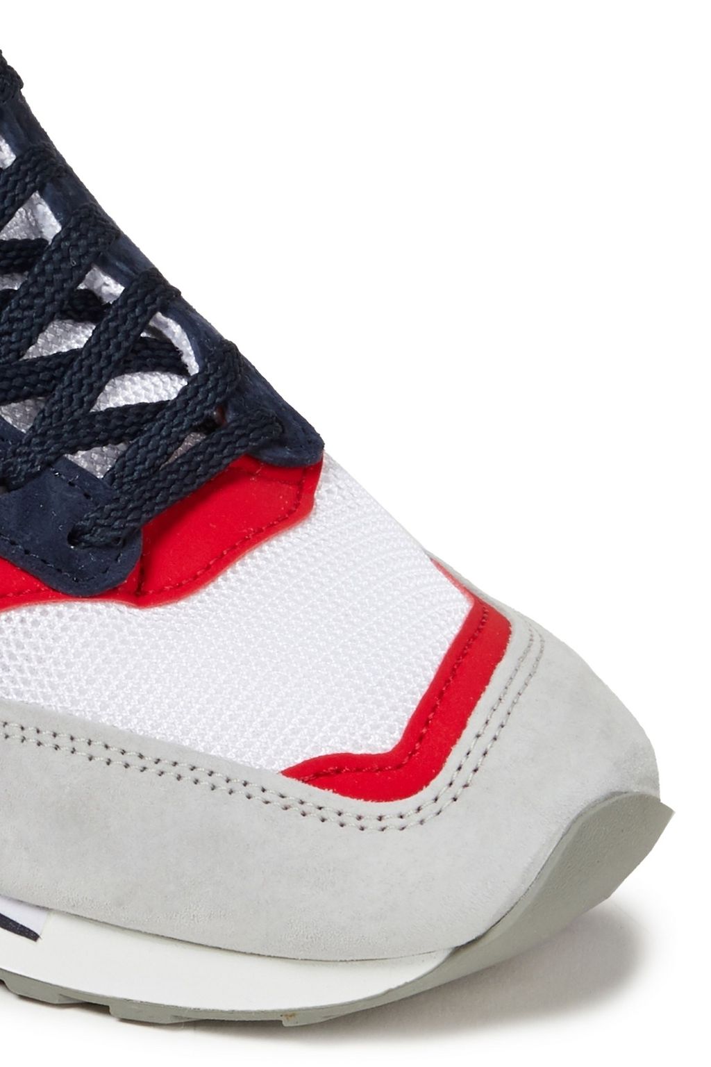 NEW BALANCE Leather-trimmed suede and mesh sneakers