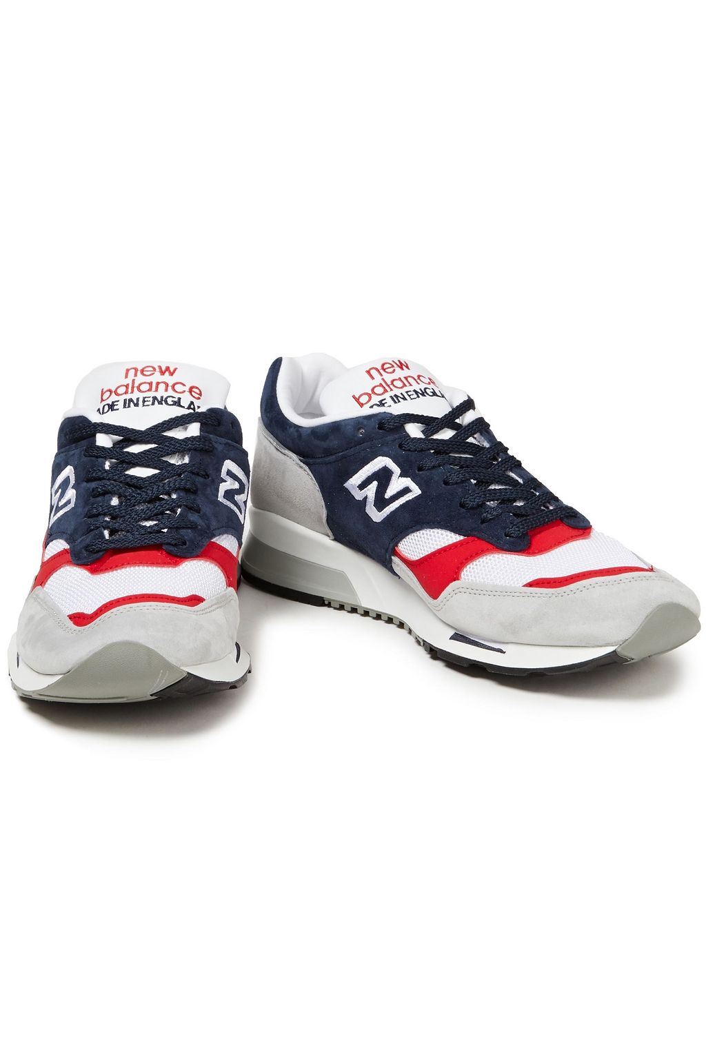 NEW BALANCE Leather-trimmed suede and mesh sneakers