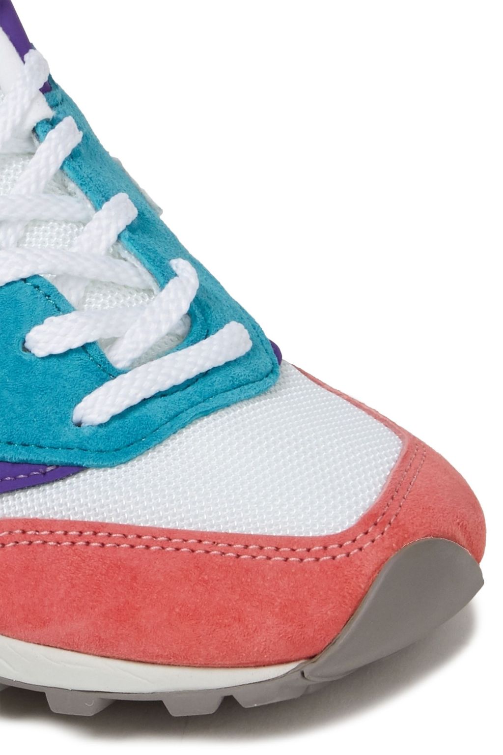 NEW BALANCE Leather-trimmed suede and mesh sneakers