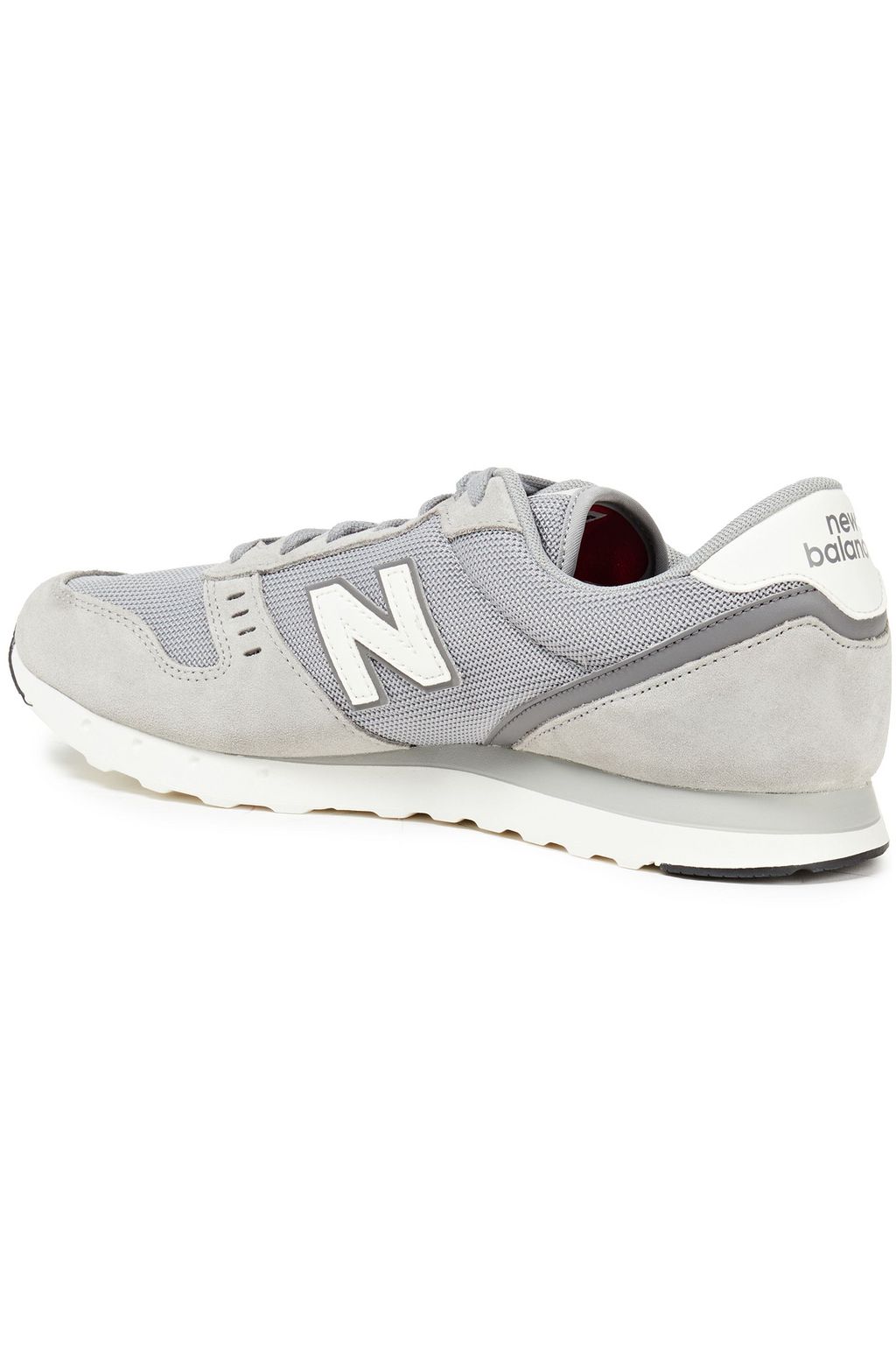 NEW BALANCE Leather-trimmed suede and mesh sneakers