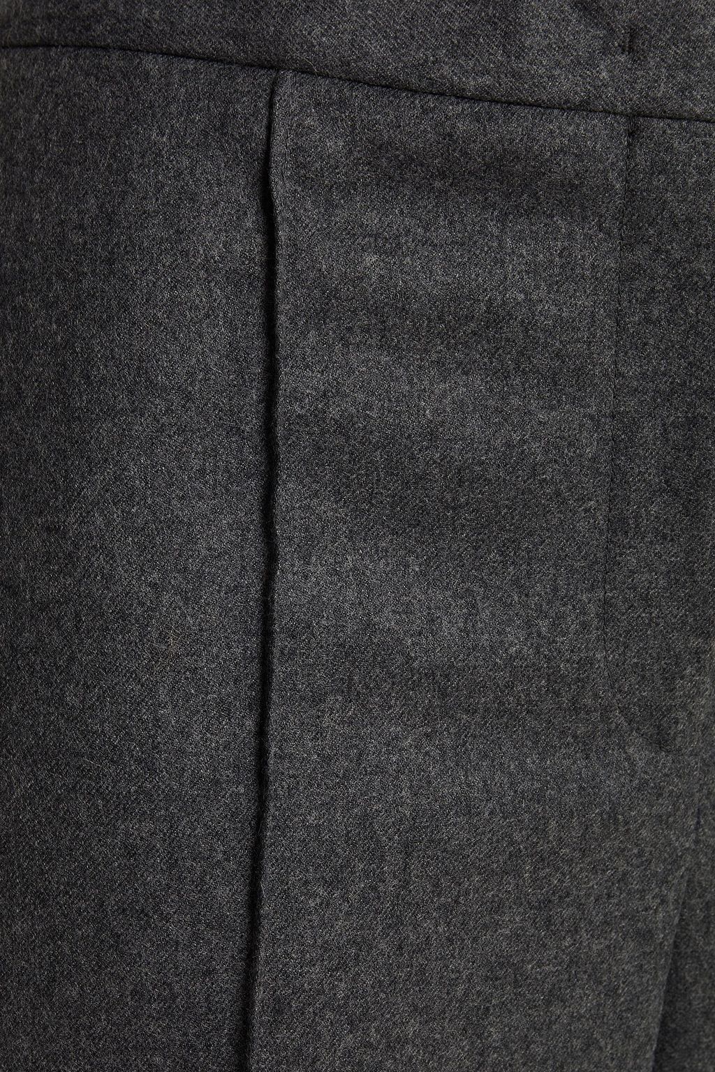 JIL SANDER Cropped wool-flannel wide-leg pants