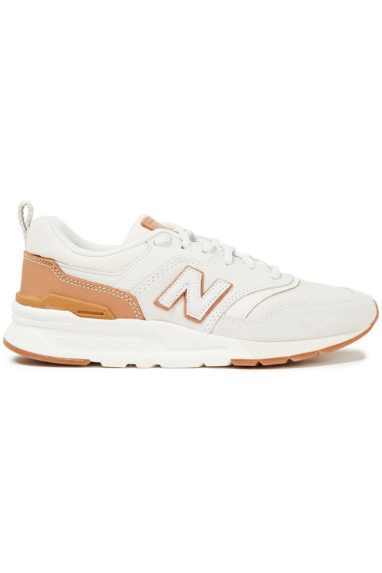 Off-white Canvas, leather and suede sneakers | Sale up to 70% off | THE OUTNET | NEW BALANCE 