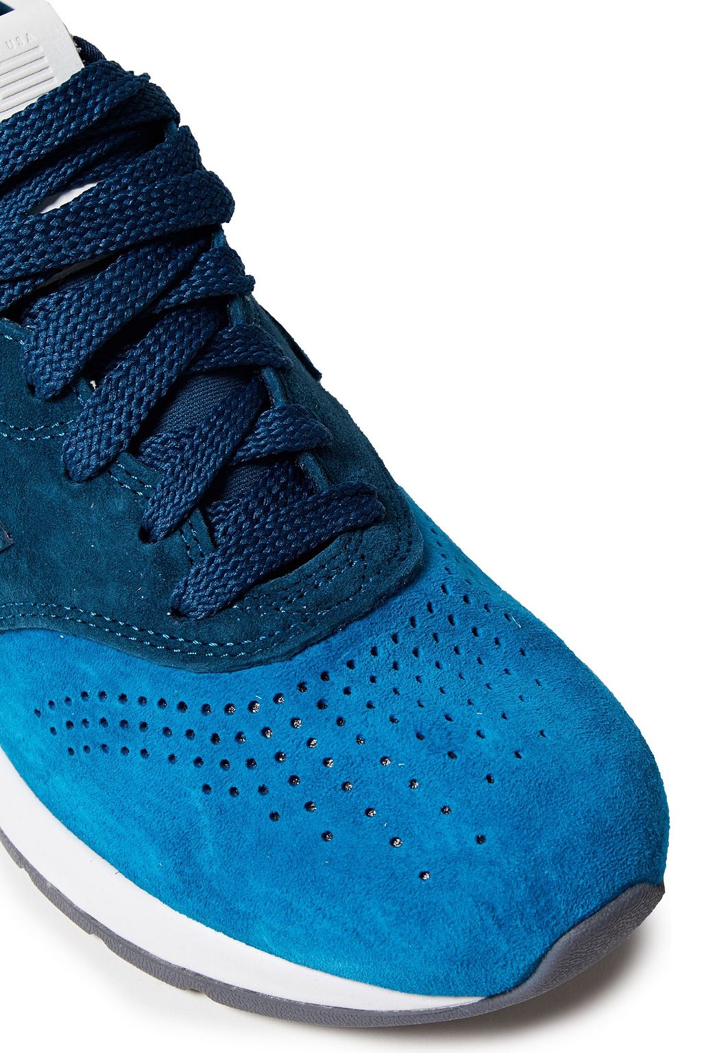 NEW BALANCE Two-tone perforated suede sneakers