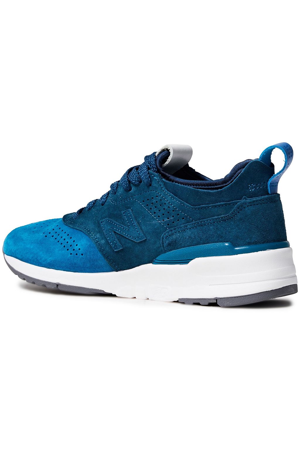 NEW BALANCE Two-tone perforated suede sneakers