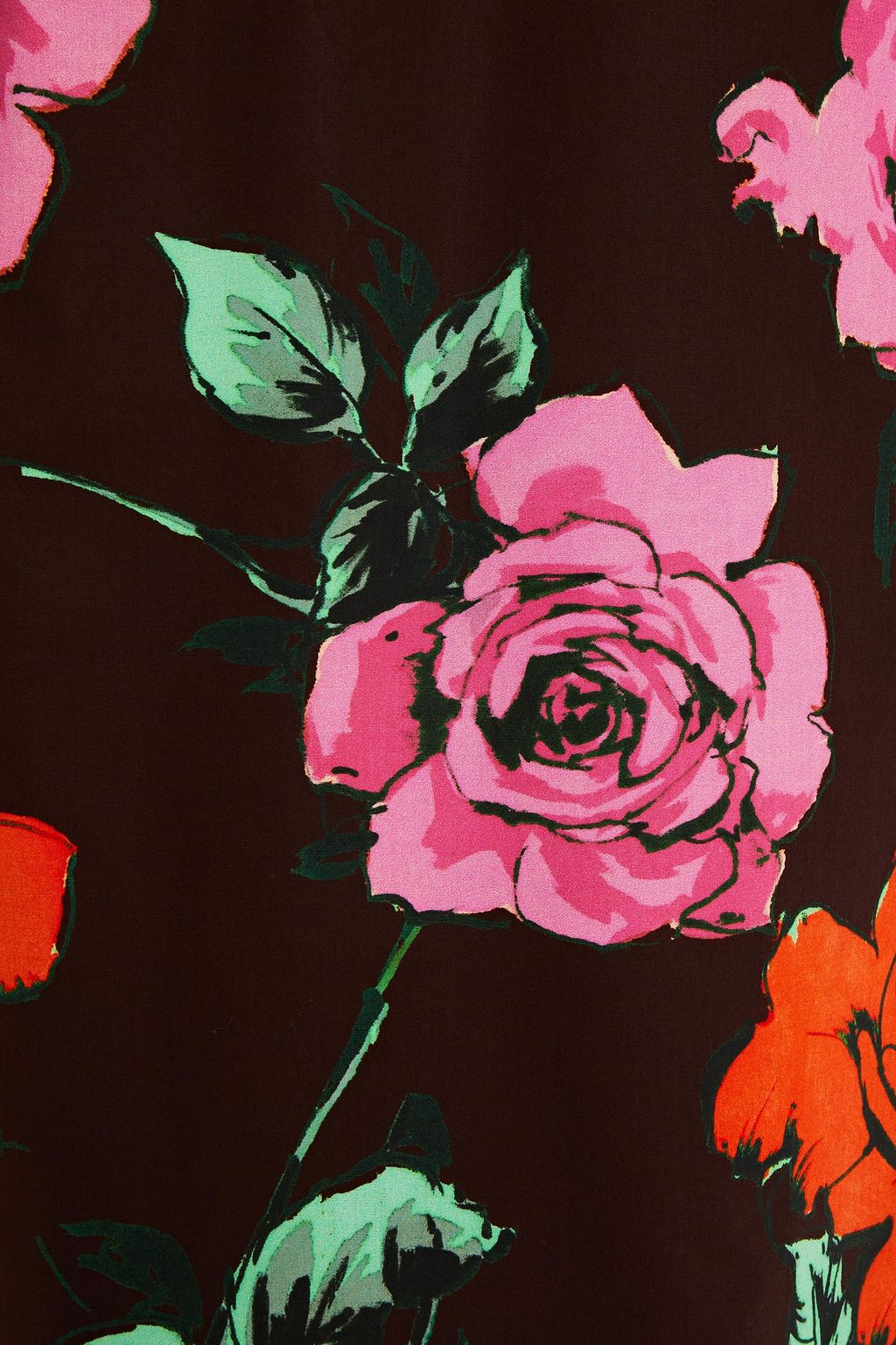 MSGM Gathered floral-print cotton-poplin mini dress