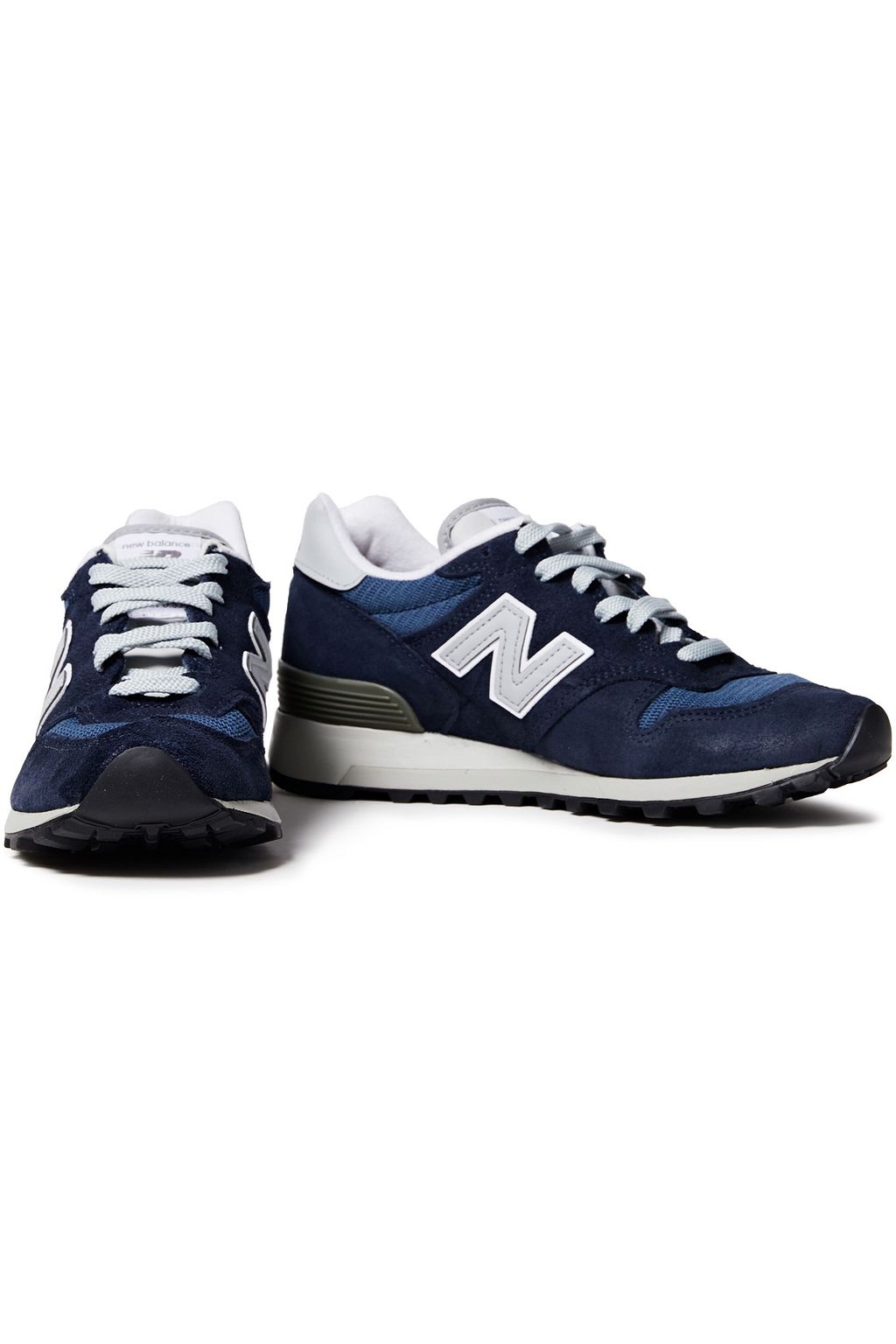 NEW BALANCE Sneakers aus Veloursleder und Canvas mit Lederbesatz