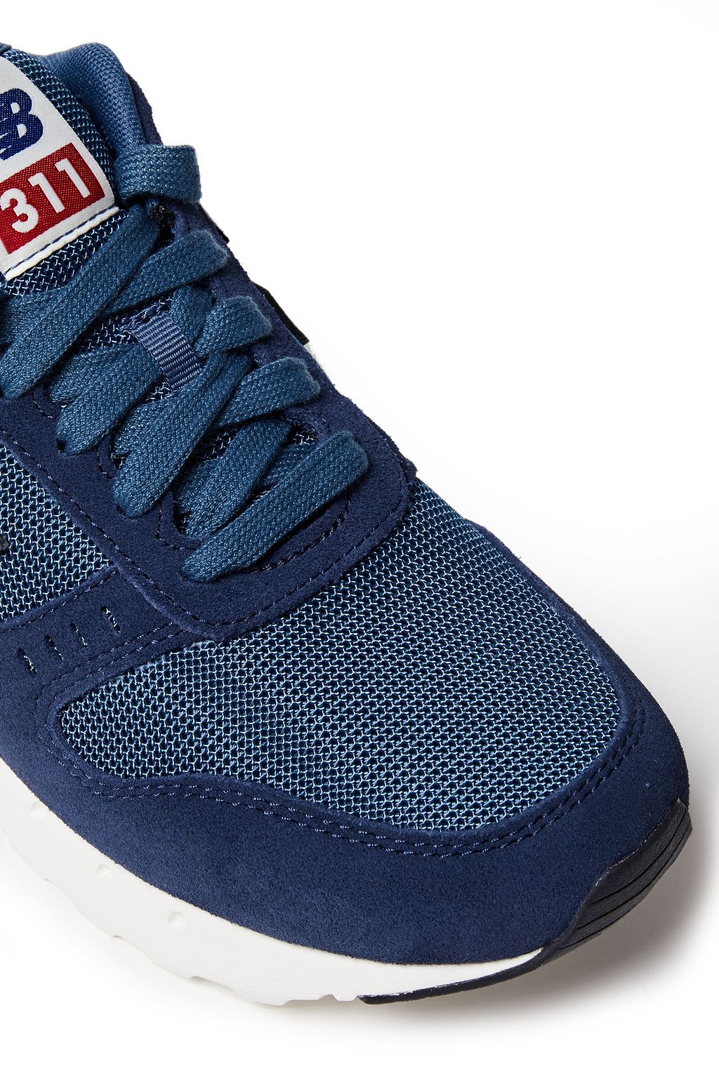 NEW BALANCE Leather-trimmed suede and mesh sneakers