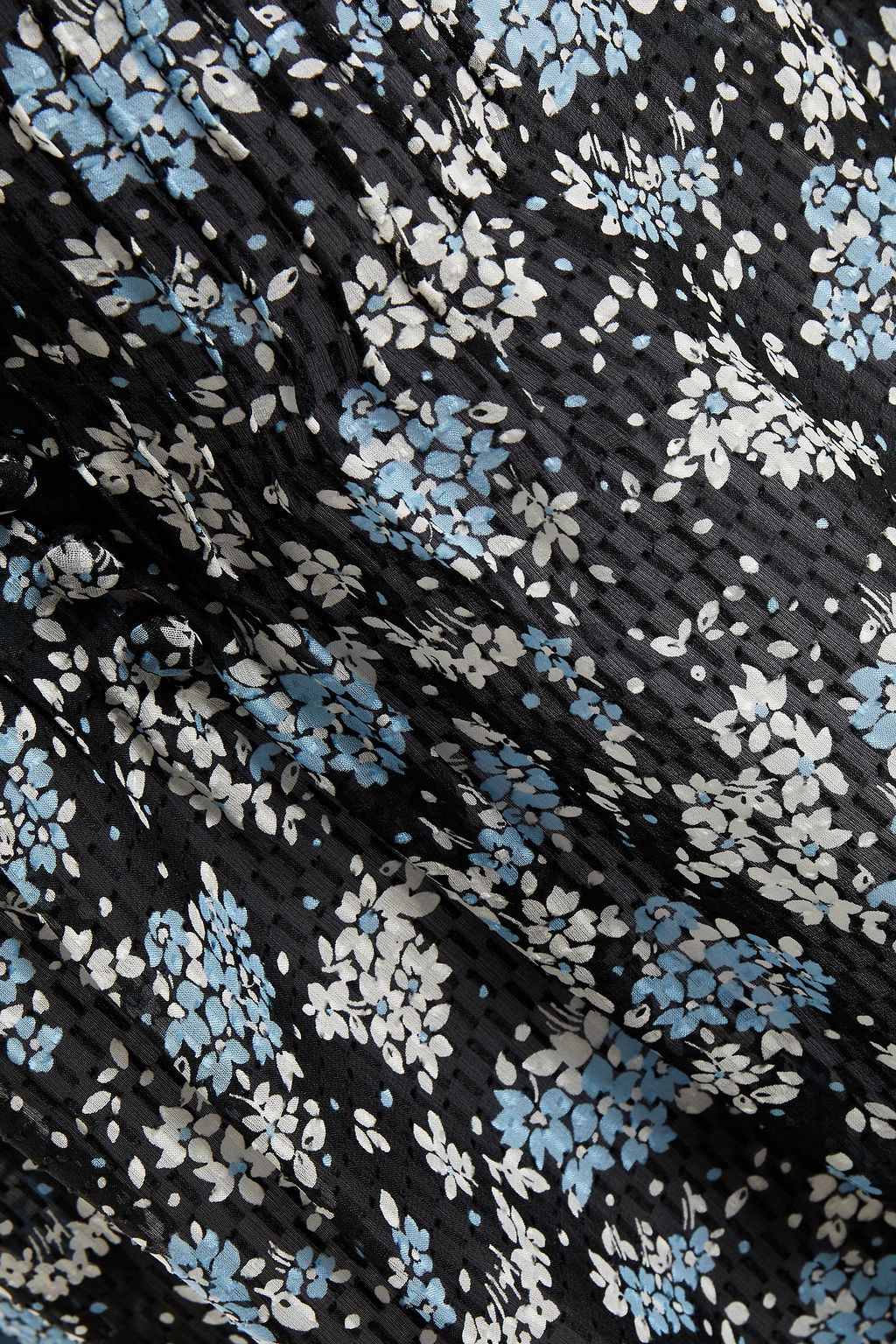 VERONICA BEARD Lowell pintucked floral-print silk fil coupé blouse