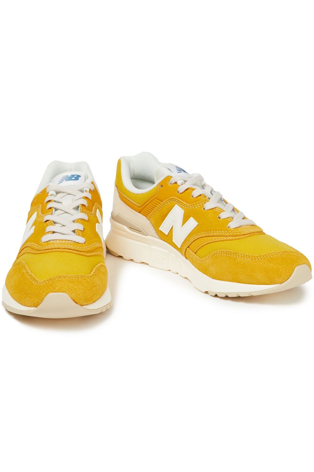 NEW BALANCE Canvas, leather and suede sneakers