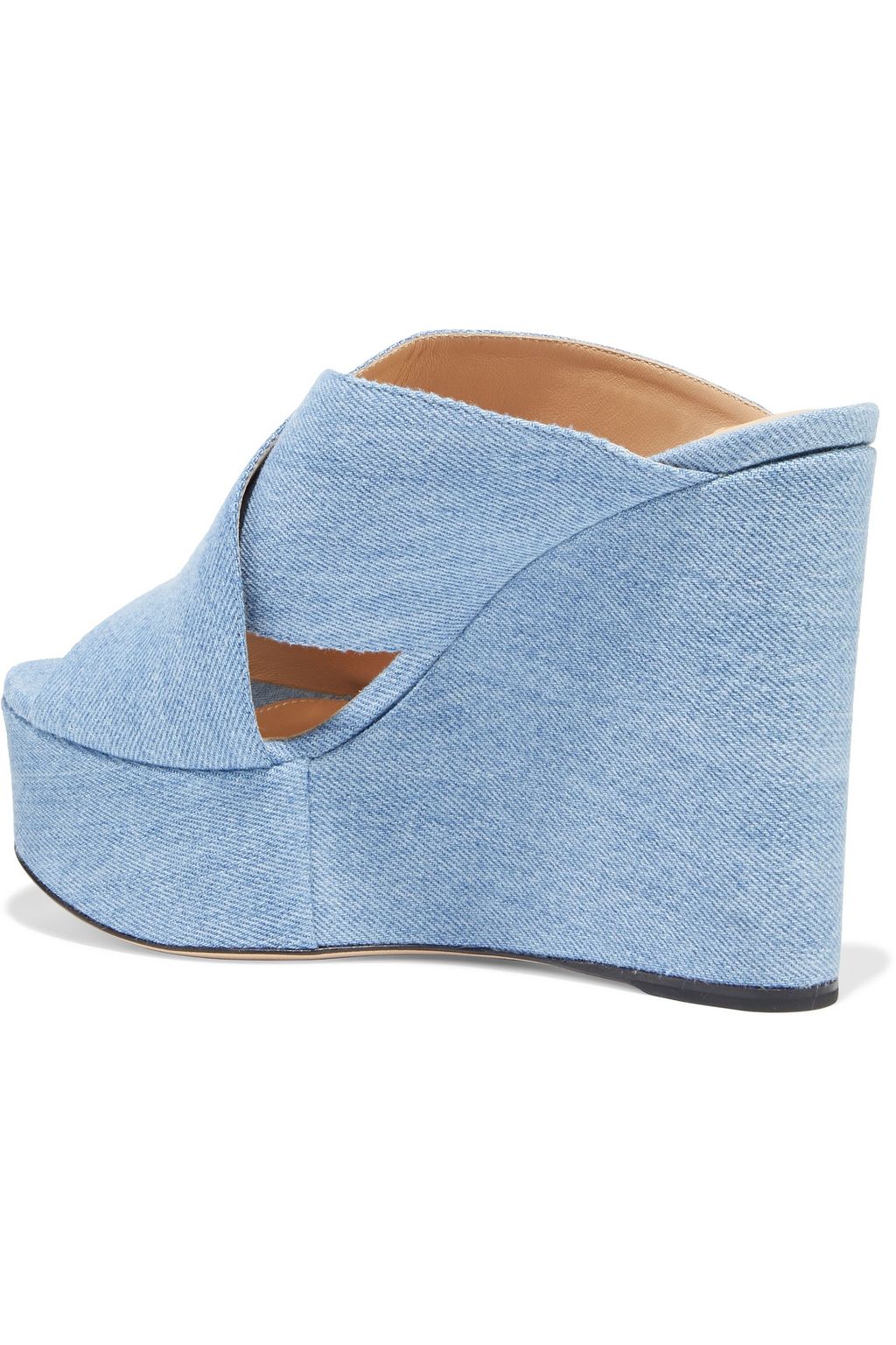 SERGIO ROSSI Alma denim wedge sandals