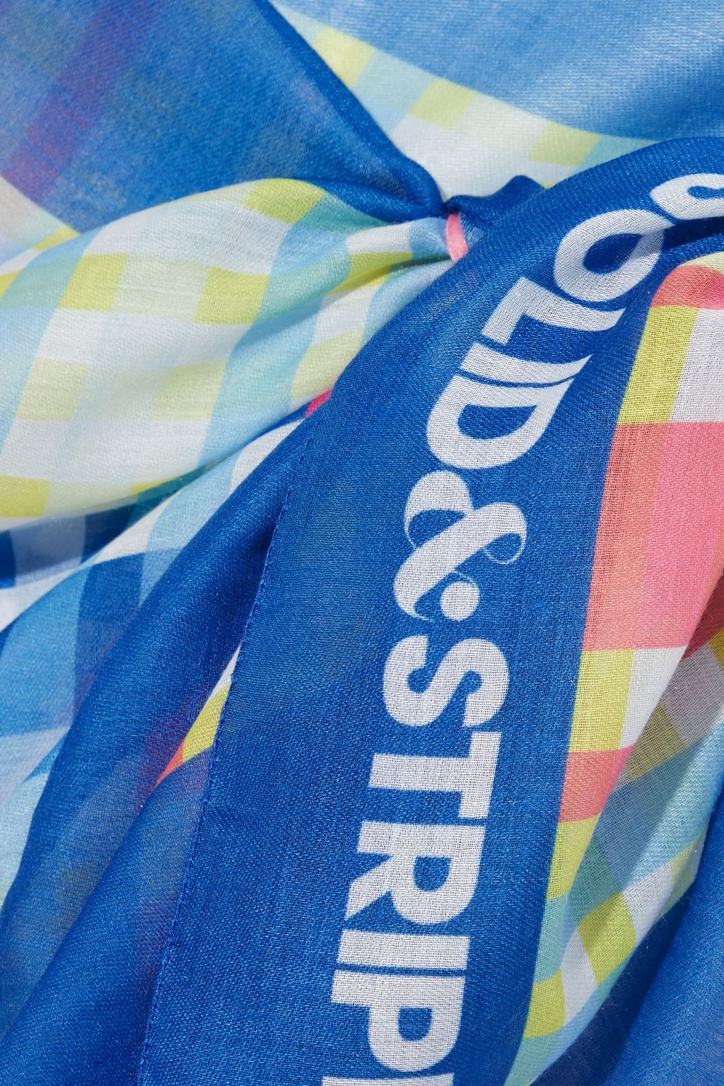 SOLID & STRIPED Checked voile pareo