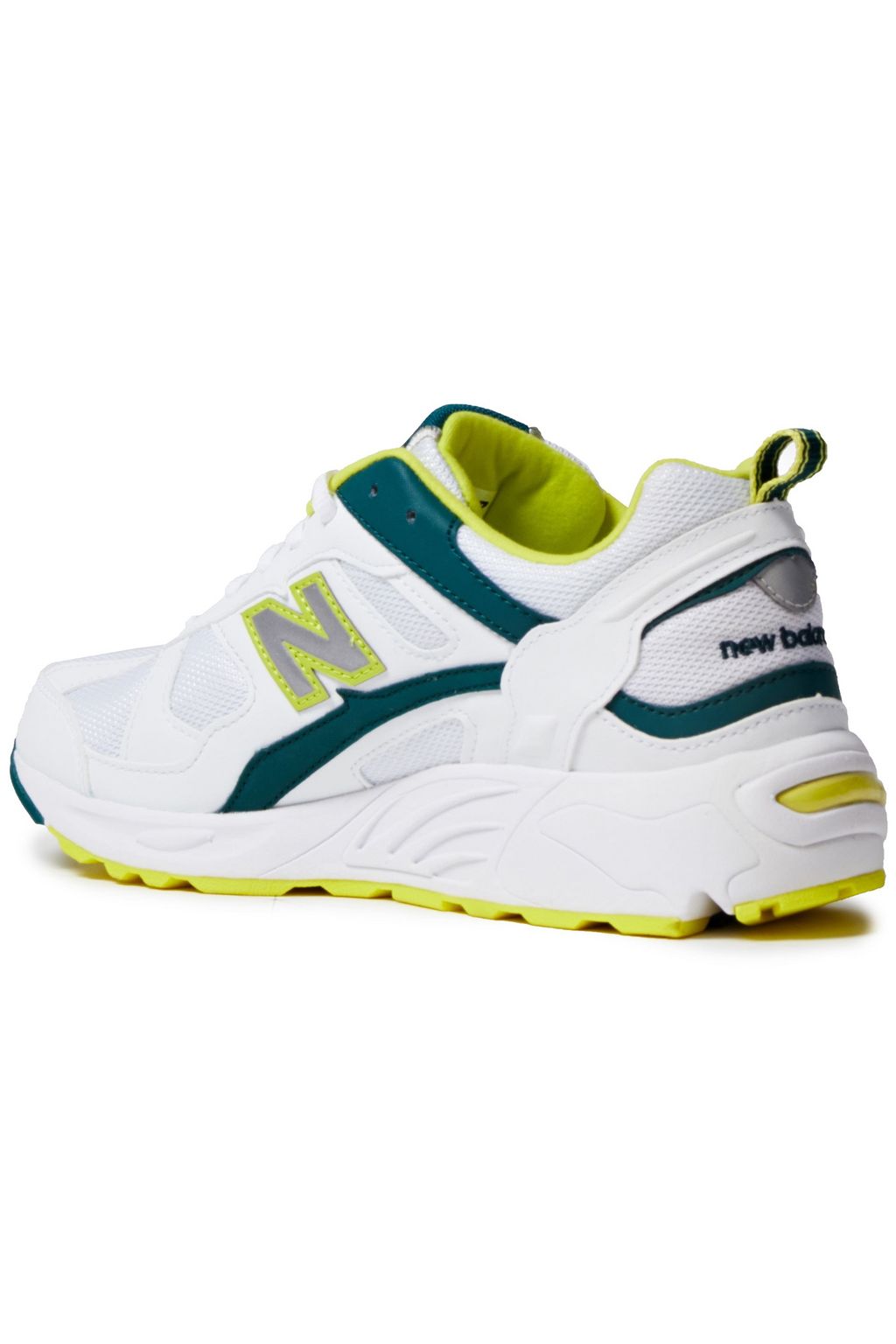NEW BALANCE Suede-trimmed mesh and leather sneakers