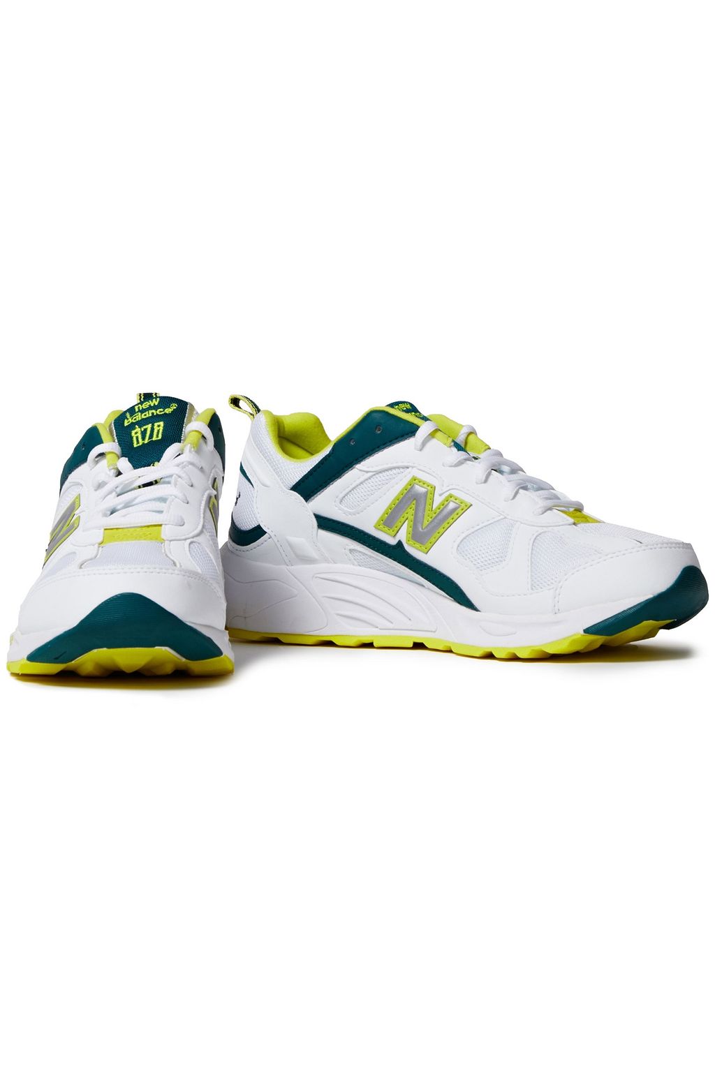 NEW BALANCE Suede-trimmed mesh and leather sneakers