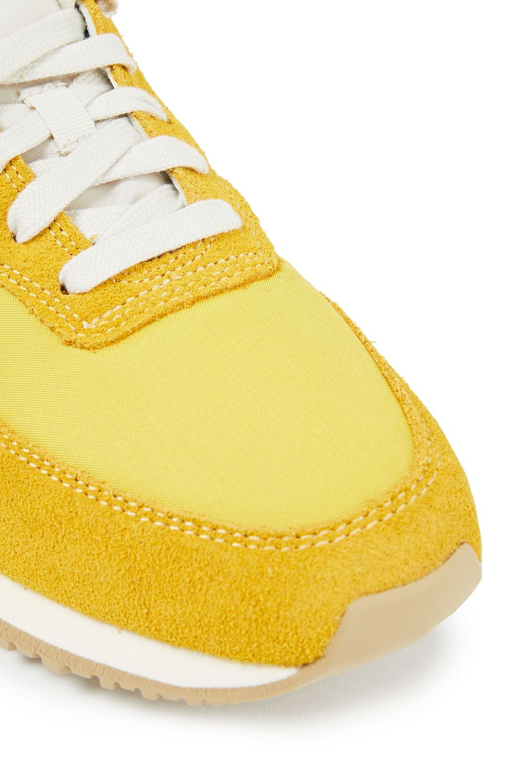 NEW BALANCE Leather-trimmed suede and shell sneakers