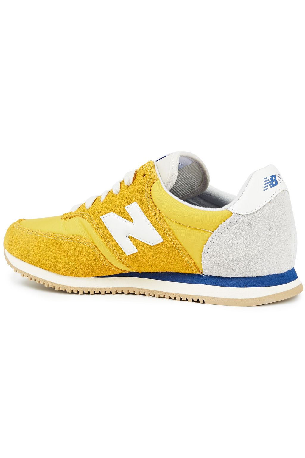 NEW BALANCE Leather-trimmed suede and shell sneakers